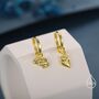 Sterling Silver Anatomical Brain And Heart Asymmetric Huggie Hoop Earrings, thumbnail 6 of 12