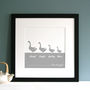 Personalised Gaggle Of Geese Family Print, thumbnail 5 of 9
