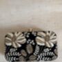 Black Velvet Floral Clutch Bag, thumbnail 3 of 10