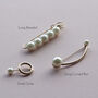 Delicate Multi Pearl Scarf Pin Brooch, thumbnail 1 of 5