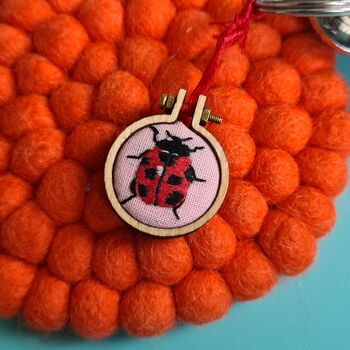 Mini Ladybird Charm Embroidery Kit, 4 of 5