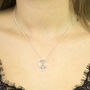 Sterling Silver Cat And Crescent Necklace, thumbnail 3 of 5