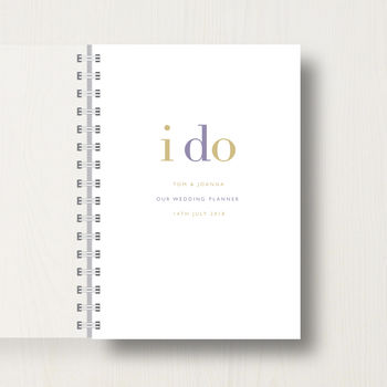 Personalised 'I Do' Wedding Planner Journal, 8 of 10