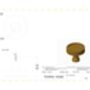 Solid Brass Bronze Cabinet Knobs With Leather Inserts, thumbnail 3 of 8