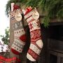 Personalised Nordic Knitted Christmas Stocking, thumbnail 1 of 7