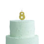 Gold Glitter Number Eight Birthday Cake Candle, thumbnail 2 of 2