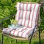 Millstone Red Striped Garden Seat Pads, thumbnail 1 of 6