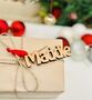 Wooden Christmas Gift Tag Name Personalised Xmas Tree, thumbnail 1 of 5