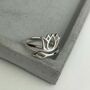 Sterling Silver Lotus Blossom Ring, Bohemian Jewellery, thumbnail 5 of 10