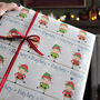 Christmas Gift Wrap: Personalised Little Elf, thumbnail 4 of 4