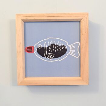 Soy Sauce Fish Print 16.5cm X 16.5cm, Japanese Prints, 4 of 10