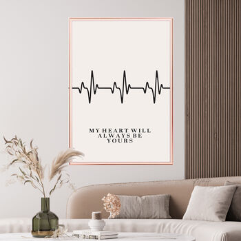 Custom Personalised Engagement Wedding Heart Print, 2 of 7