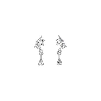 Bella Crystal Drop Stud Earrings, 2 of 4
