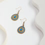 Blue And Yellow Teardrop Earrings, thumbnail 3 of 3