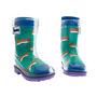 Squelch Transparent Wellies And Three Sock Set Fox, thumbnail 6 of 7