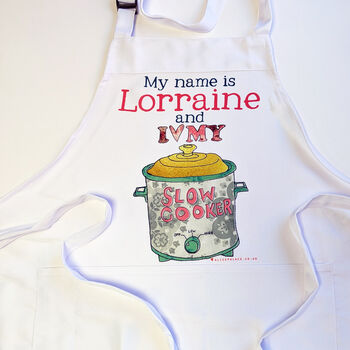 Personalised I Love My Slow Cooker Or Airfryer Apron, 4 of 4