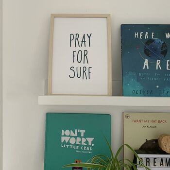 'Pray For Surf' Handlettered Print, 2 of 3