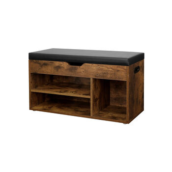 Three Compartments Shoe Bench Storage Bench, 6 of 8