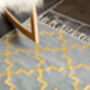 Dove Grey And Gold Handwoven Rug, thumbnail 2 of 2