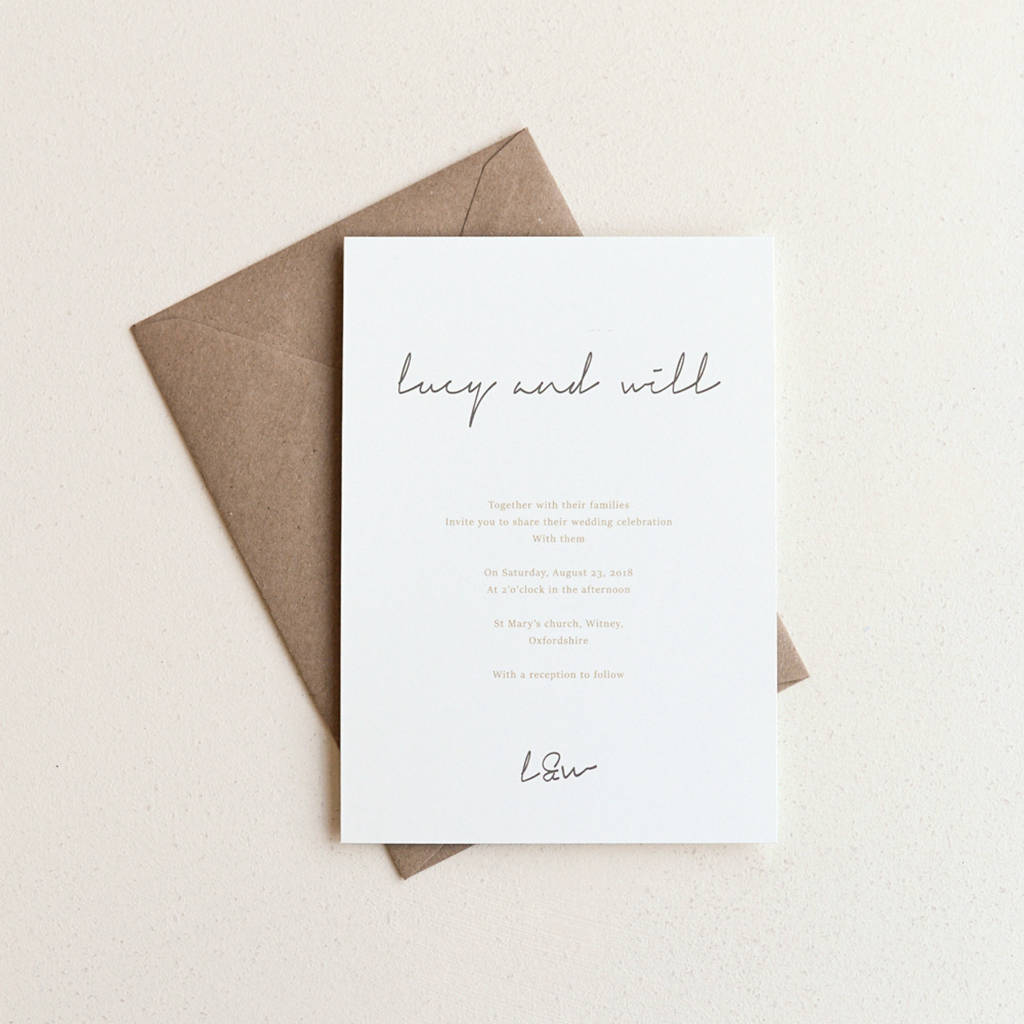 Love Letter Wedding Invitation / Ivory, 1 of 3