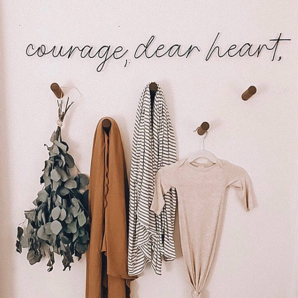 Wire Wall Words 'Courage Dear Heart', 1 of 2