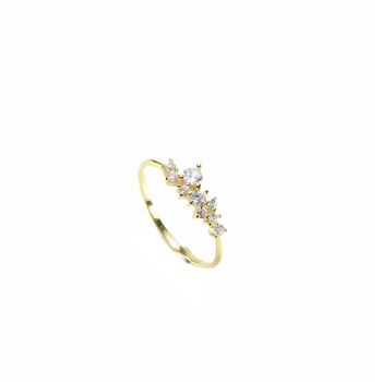 Cluster Ring, Cz, Rose And Gold Vermeil 925 Silver, 5 of 9