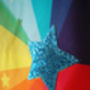 Rainbow Star Girls Handmade Dress, thumbnail 6 of 8