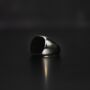 Black And Gold Stainless Steel Signet Ring, thumbnail 10 of 11