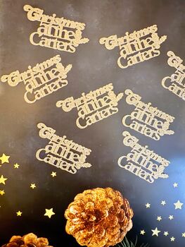 16 X Personalised Christmas Table Decor, Confetti, Scatter, Centrepiece, Many Colours, 3 of 11