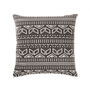 Iman Recycled Cotton Cushion Cover In Charcoal, thumbnail 2 of 5