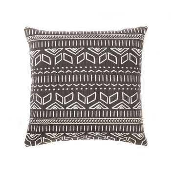 Iman Recycled Cotton Cushion Cover In Charcoal, 2 of 5