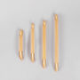G Decor Satin Brass Solid Knurled T Bar Pull Handles, thumbnail 3 of 9