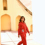 Diyu Sequin Embroidered Red Co Ord Set, thumbnail 3 of 4