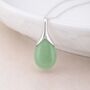Personalised Sterling Silver Jade Teardrop Pendant Necklace, thumbnail 1 of 8
