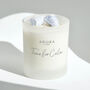 Time For Calm Blue Celestite Crystal Candle, thumbnail 1 of 8