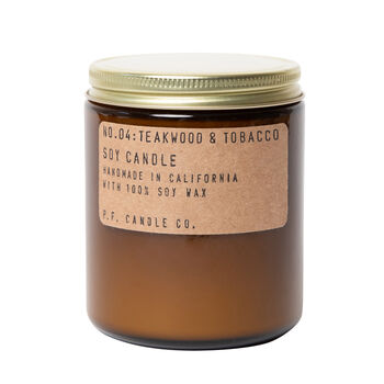 P.F. Candle Co. Teakwood And Tobacco Soy Candle, 2 of 2
