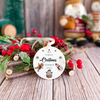 Custom Name Xmas Ornament Tree Decoration Gift, 3 of 6