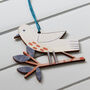Sparrow Wooden Bird Hanging Decoration, thumbnail 2 of 3