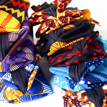 African Wax Print Cosmetic Bag, 5 of 8