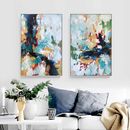 abstract art print set of three framed artwork by abstract house ...