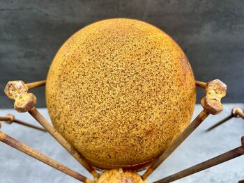 Huge Spider Garden Ornament 35cm Distressed Rusty Metal, 9 of 12
