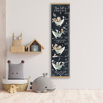 Personalised Whale And Friends Height Chart, 6 of 6