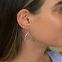 Sterling Silver Double Teardrop Earrings, thumbnail 3 of 3