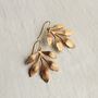 Gold Leaf Earrings, thumbnail 5 of 7