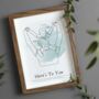 Personalised Father's Day Line Drawn Unframed Print, thumbnail 1 of 4