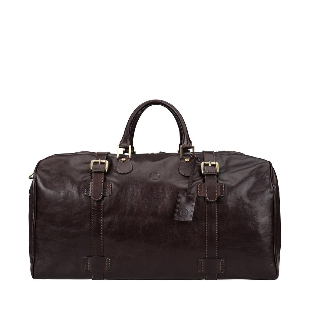 Personalised Extra Large Leather Holdall 'flero El' By Maxwell Scott ...