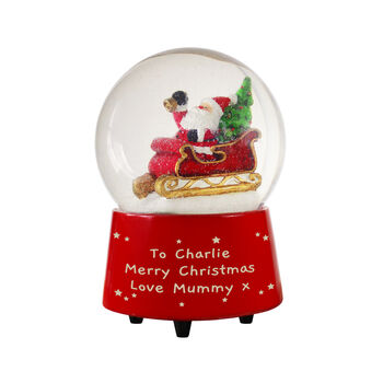 Personalised Musical Santa Snow Globe, 5 of 5