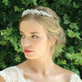 Blanche Silver Plated Pearl Cluster Bridal Headband, thumbnail 6 of 7