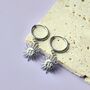Sun Face Hoop Earrings, thumbnail 3 of 6