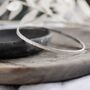 Hammered Lines Sterling Silver Bangle, thumbnail 1 of 5